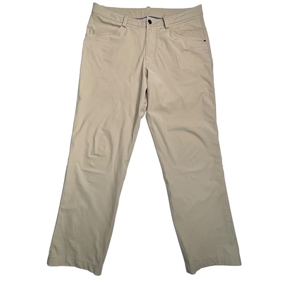 Lululemon Mens Tan Pants ABC Commission Classic Fit Stretch Pant Size 34